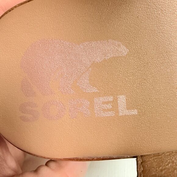 Sorel Women's Cameron Flatform Chunky Sandals Ankle Strap Olive Green Brown 10 - Picture 5 of 8